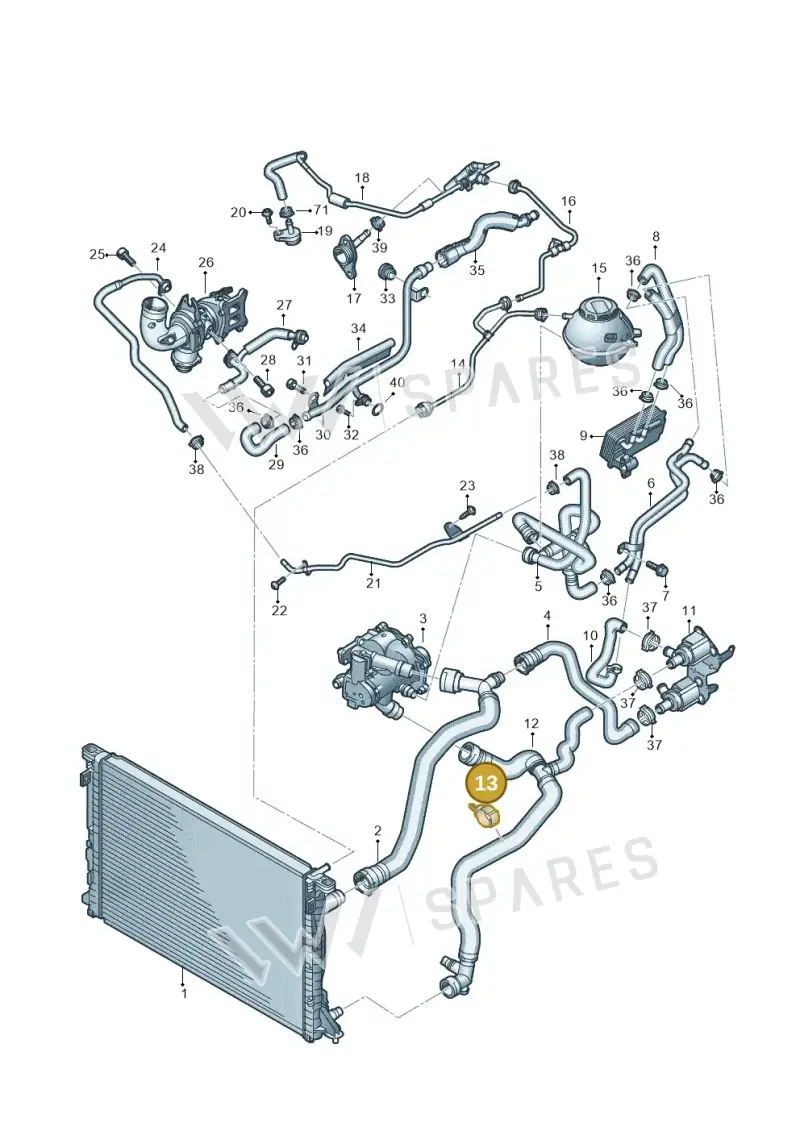 WHT006829 — Audi Q5 (2016-2025) diagram 896121182, position 13
