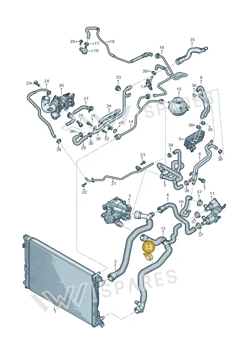 WHT006829 — Audi Q5 (2016-2025) diagram 896121300, position 13