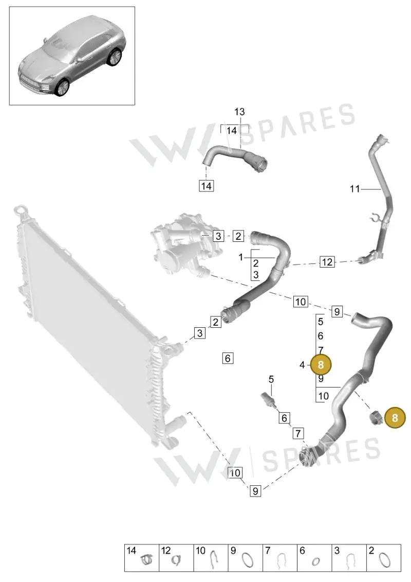 WHT006829 — Porsche Macan (2018-2022) diagram p52105320, position 8