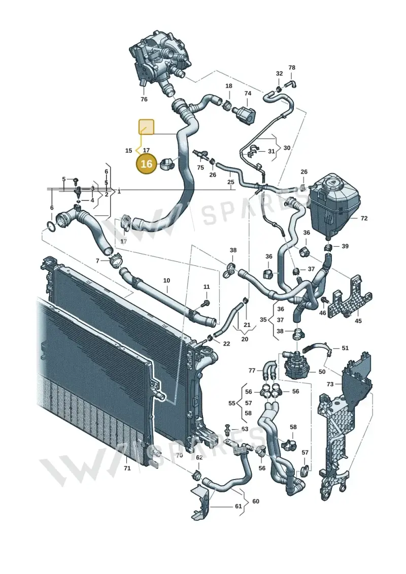 WHT006829 — Audi A5 Limousine (2024-2025) diagram 8wk121010, position 16