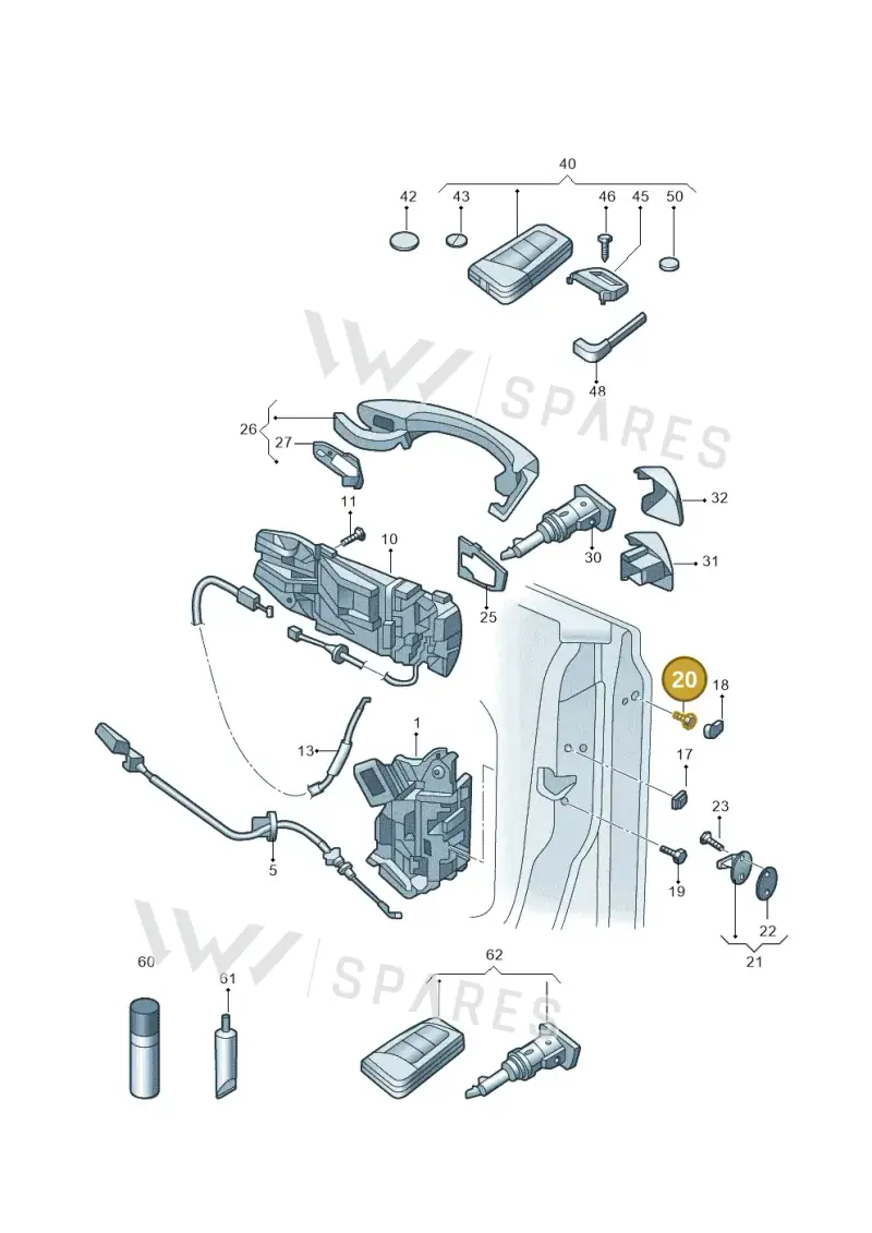 WHT006867 — Volkswagen CC Fastback (2018-) diagram 826837000, position 20