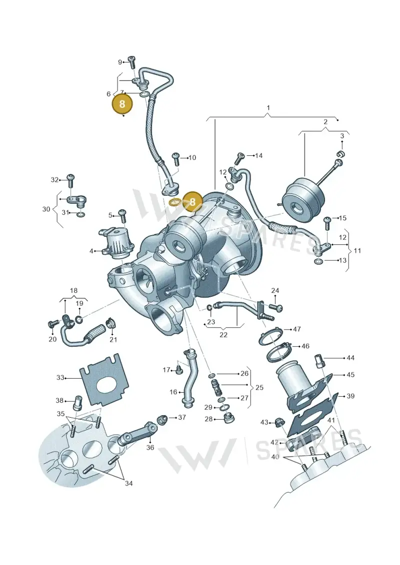 WHT006901A — Volkswagen Touareg (2017-2023) diagram 439145000, position 8