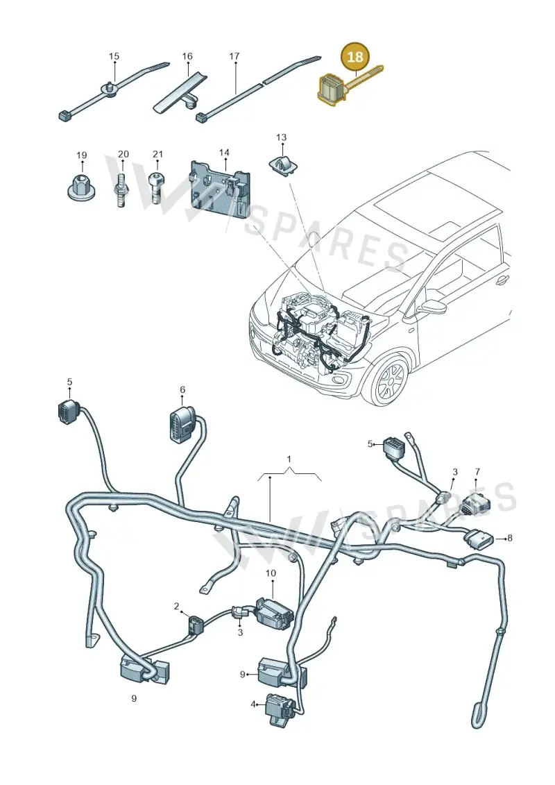 WHT006922 — Volkswagen E-up! (2016-2023) diagram 772971030, position 18