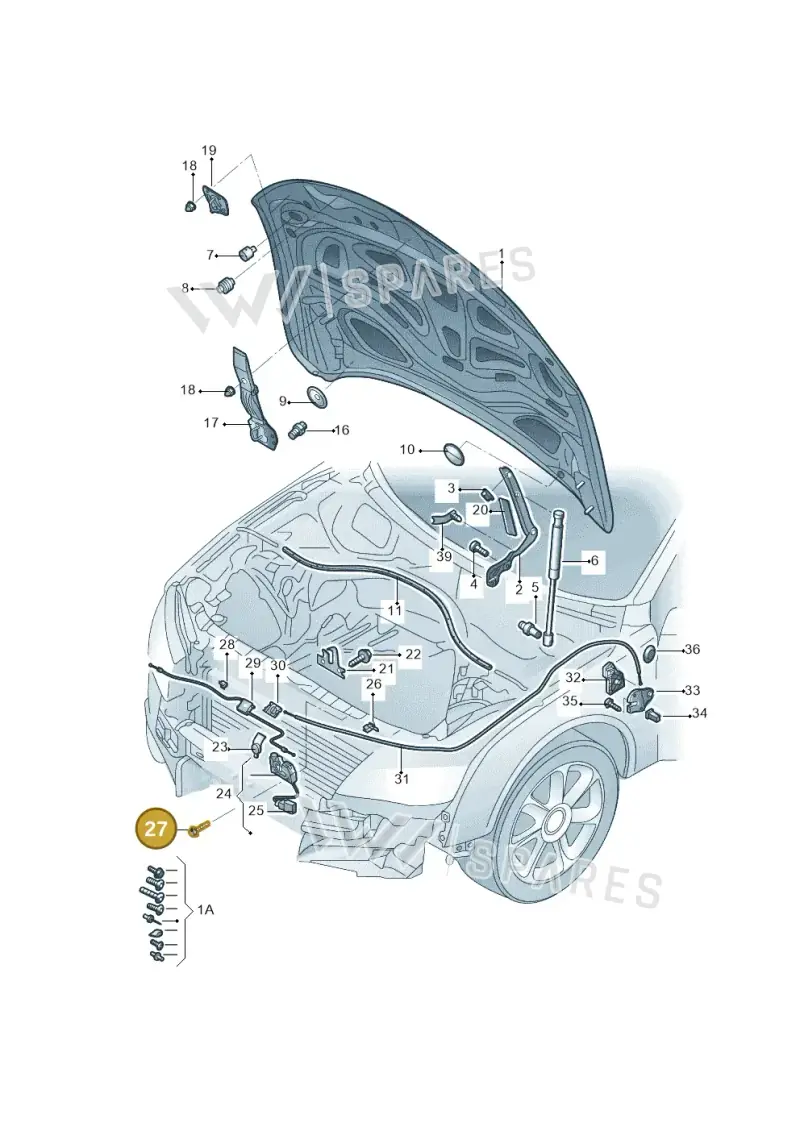 WHT006927 — Audi A6 1.8 (2015-2019) diagram 887823000, position 27