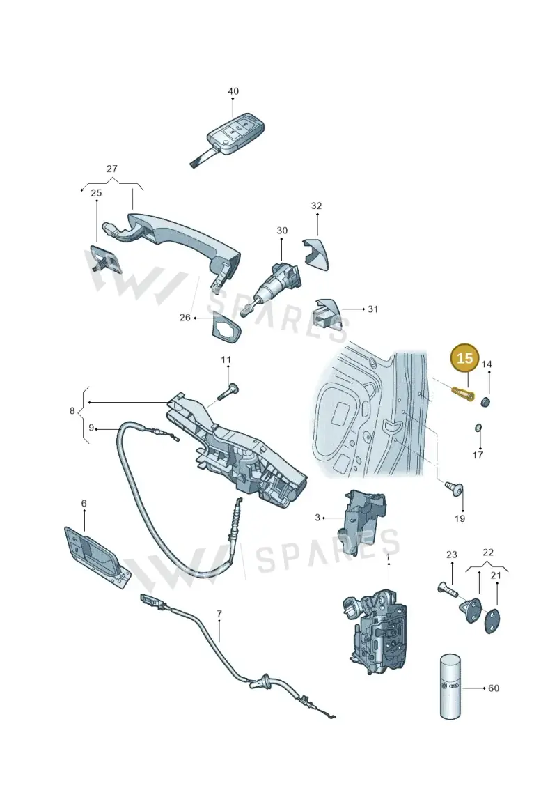 WHT006997 — Volkswagen Touran (2015-2024) diagram 852837000, position 15