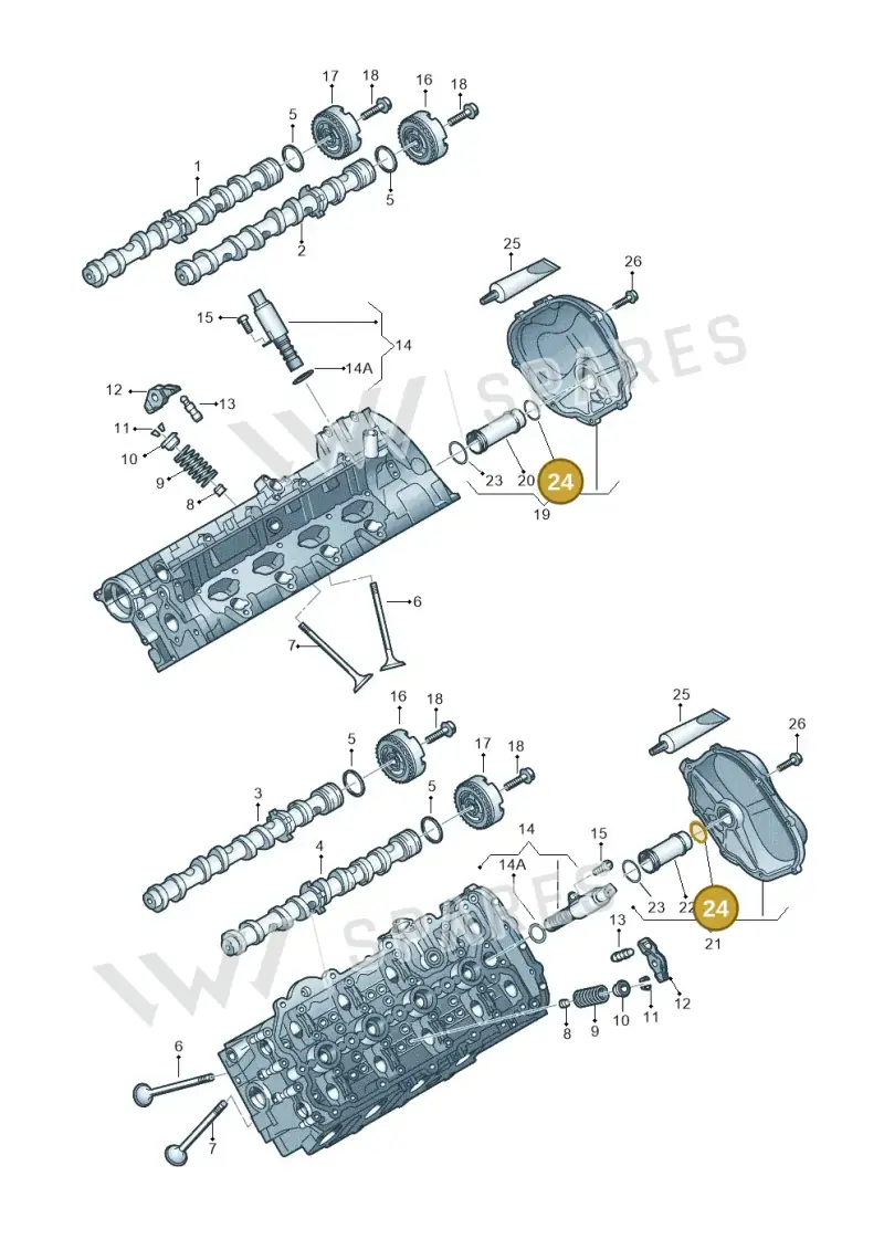WHT006999 — Volkswagen Touareg BlueMotion (2014-2018) diagram 478109170, position 24