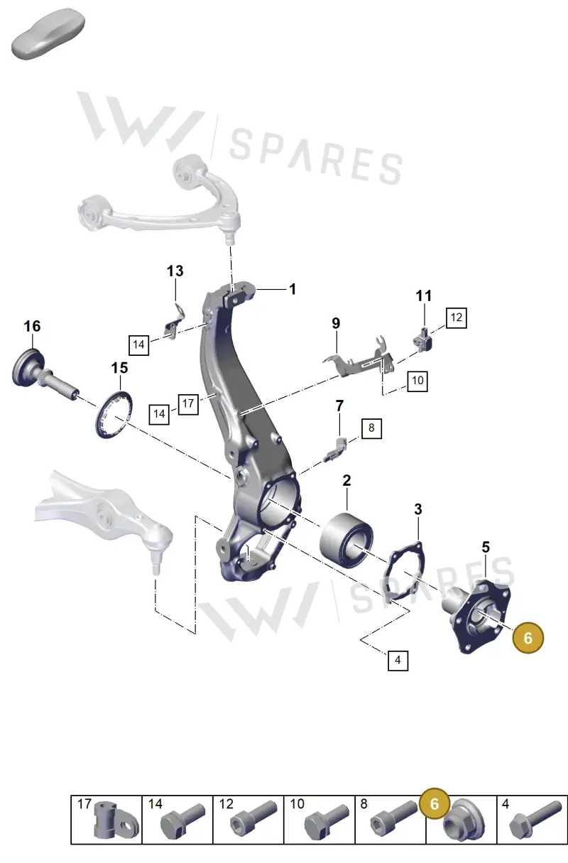 WHT007021 — Porsche Taycan Sport Turismo (2023-2025) diagram p56401020, position 6