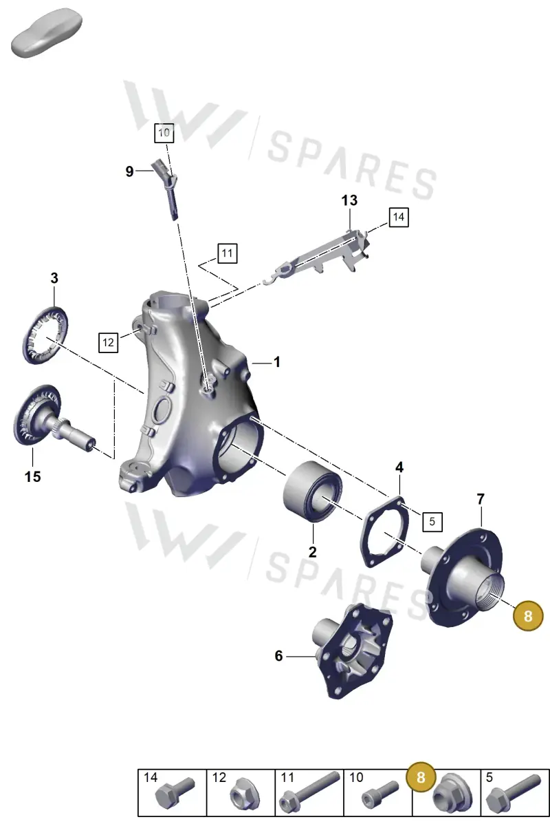 WHT007021 — Porsche 911 (2020-2022) diagram p57401005, position 8