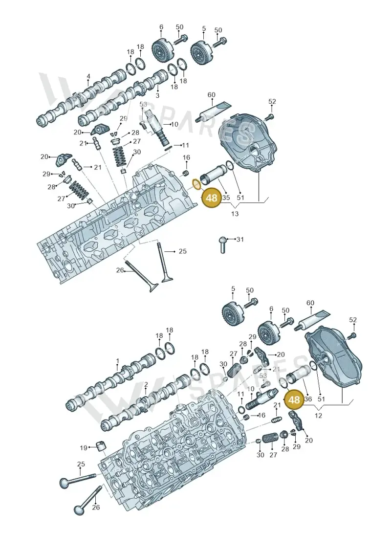 WHT007024 — Audi A8 (2013-2018) diagram 771109150, position 48
