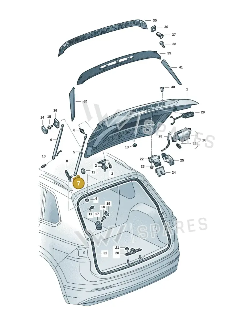 WHT007030 — Skoda Kodiaq (2016-2024) diagram 804827001, position 7