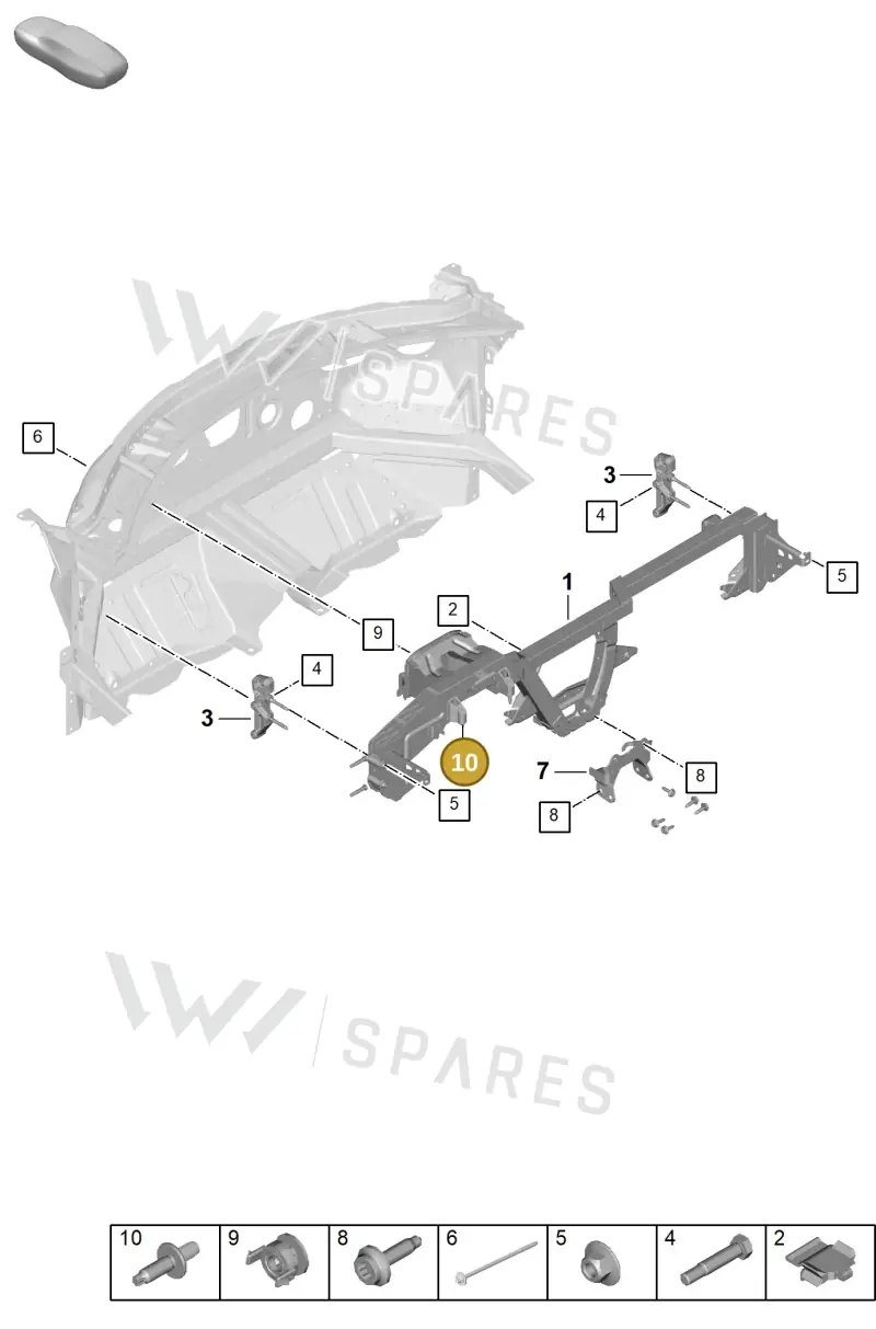 WHT007033 — Porsche 911 (2024-2025) diagram p63809150, position 10