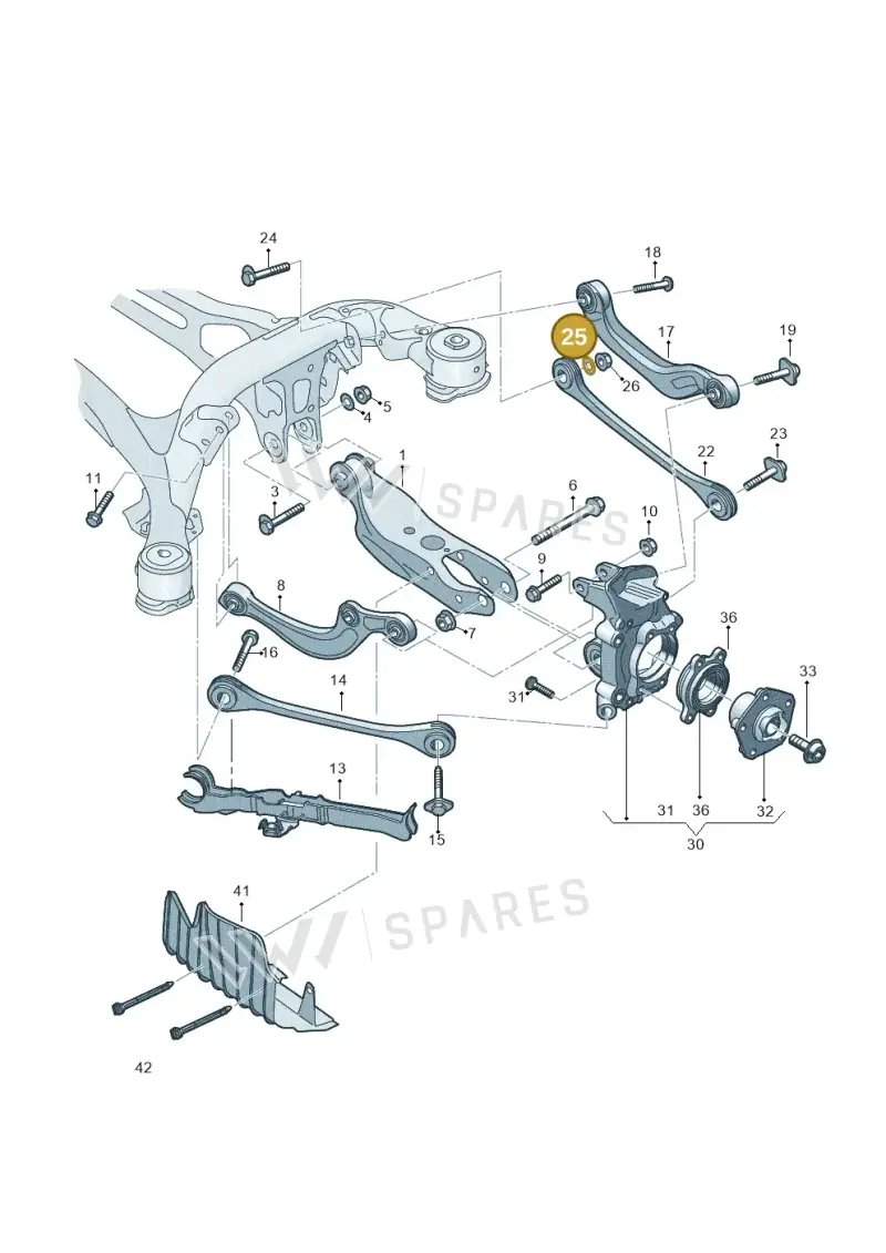 WHT007041A — Volkswagen Touareg (2017-2023) diagram 439505005, position 25