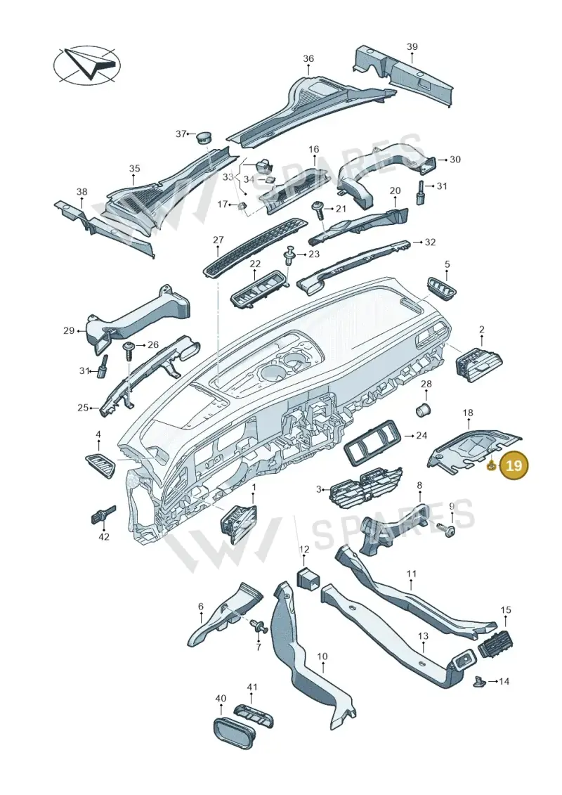 WHT007080 — Volkswagen Passat estate (2023-) diagram 3j0819300, position 19
