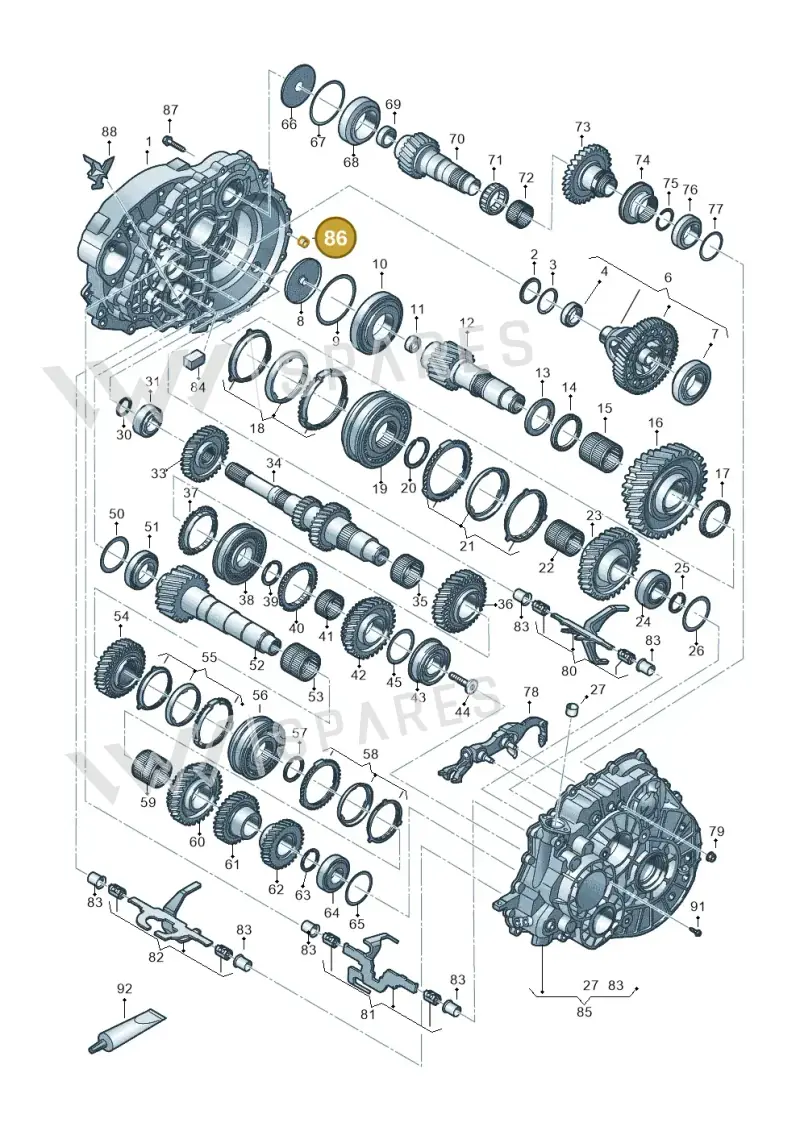 WHT007083 — Volkswagen Transport. multivan (2019-2024) diagram 806800300, position 86