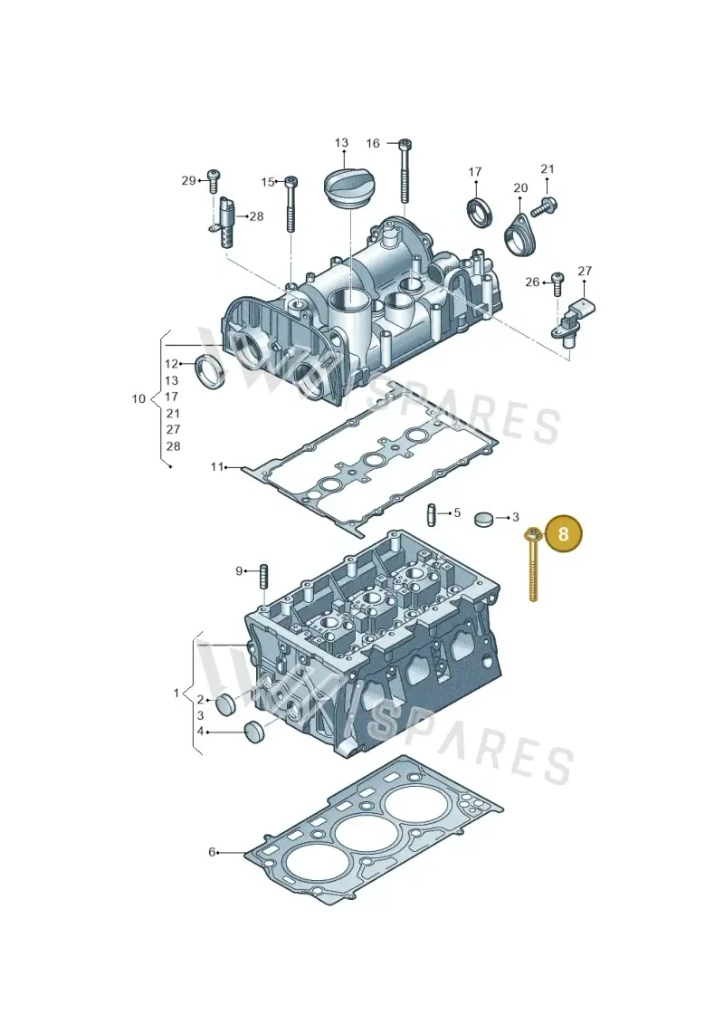 WHT007089 — Volkswagen Taigo (2021-2024) diagram 837103400, position 8