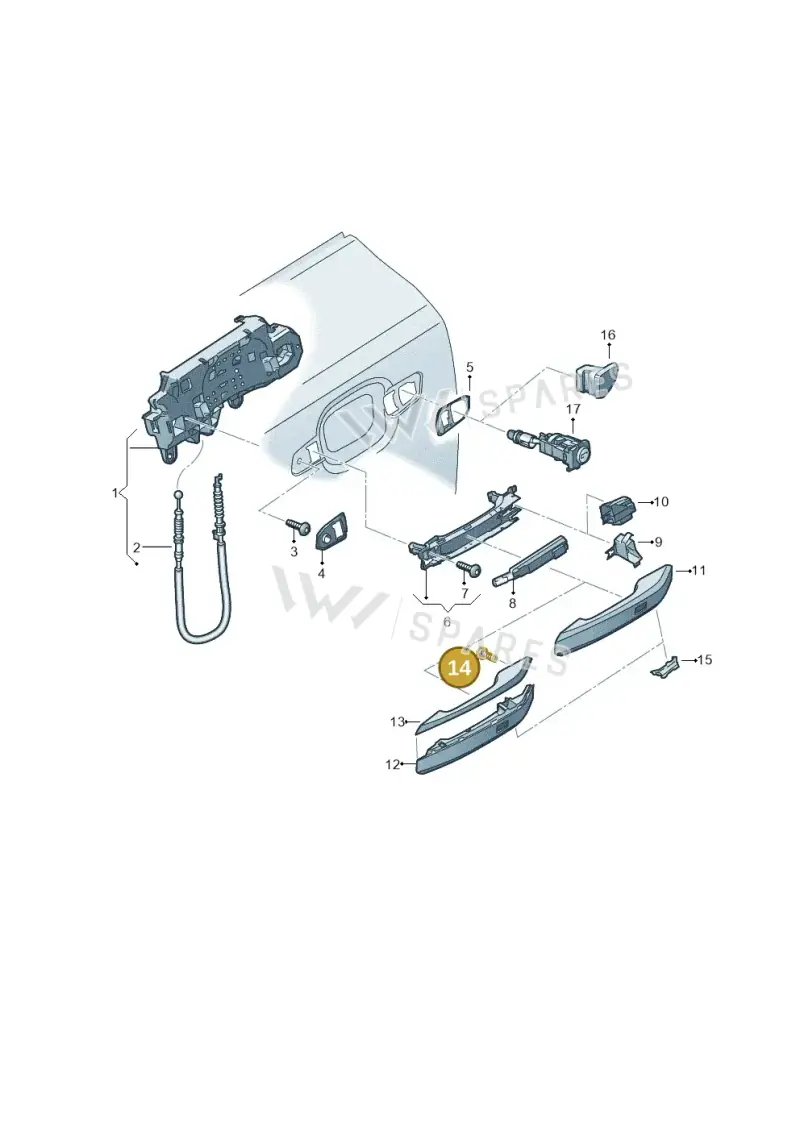 WHT007097 — Audi A5 Sportback (2016-2025) diagram 849837000, position 14