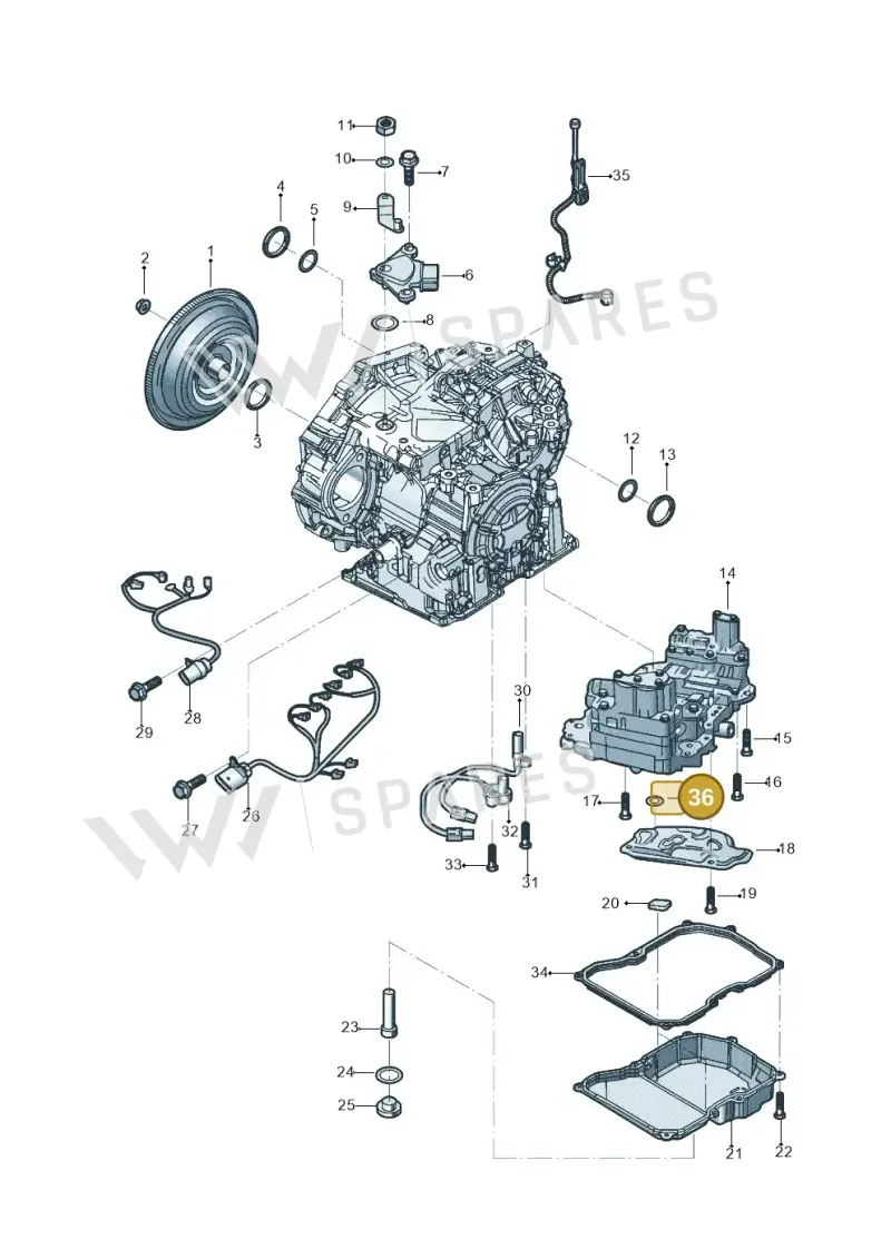 WHT007120 — Volkswagen Beetle (2016-2019) diagram 496300251, position 36