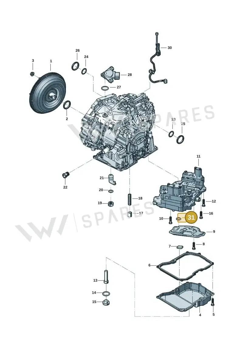 WHT007120 — Volkswagen Beetle (2016-2019) diagram 802300358, position 31