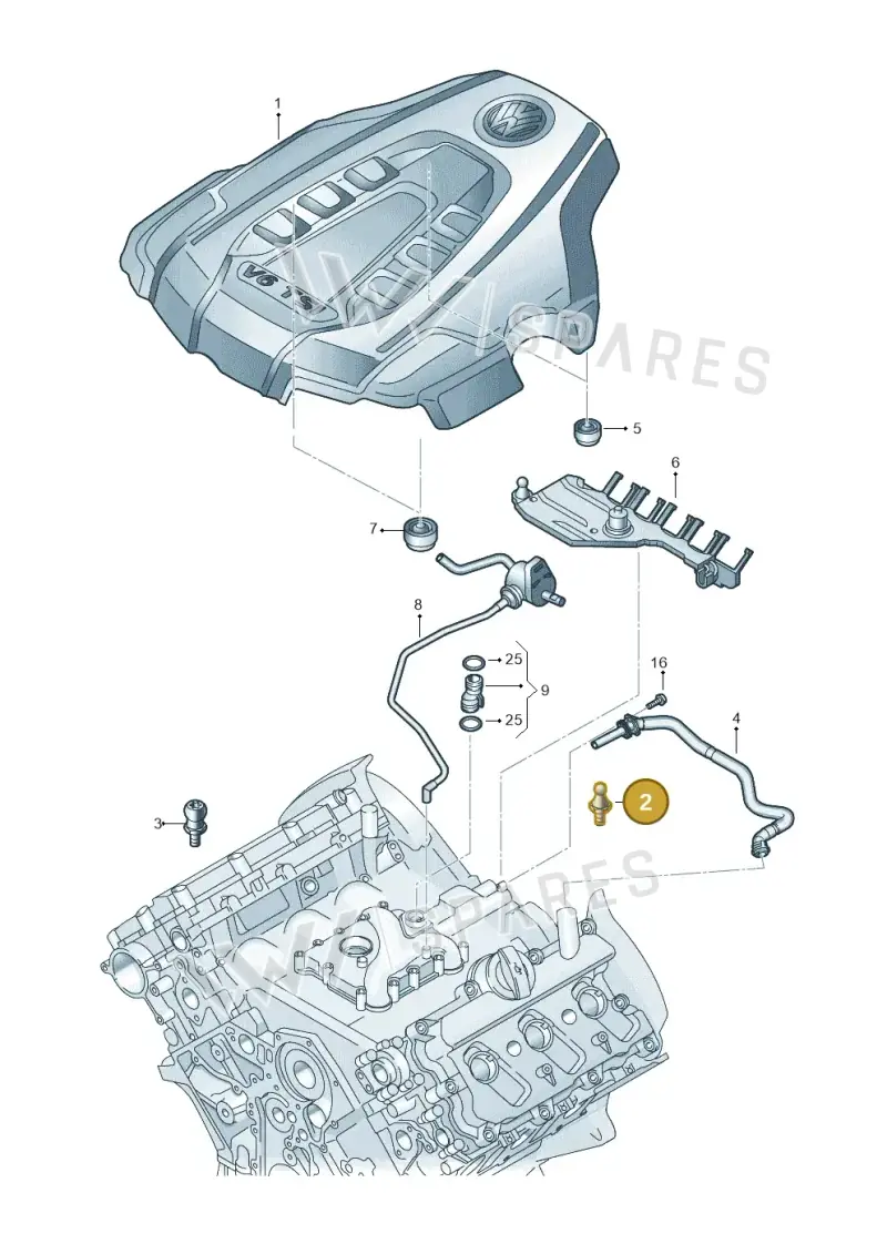 WHT007154 — Volkswagen Phideon (2016-2023) diagram 191103450, position 2
