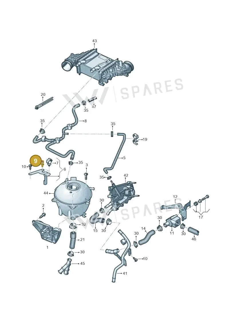 WHT007322 — Volkswagen MAN TGE 55 (2016-2021) diagram 806121070, position 9