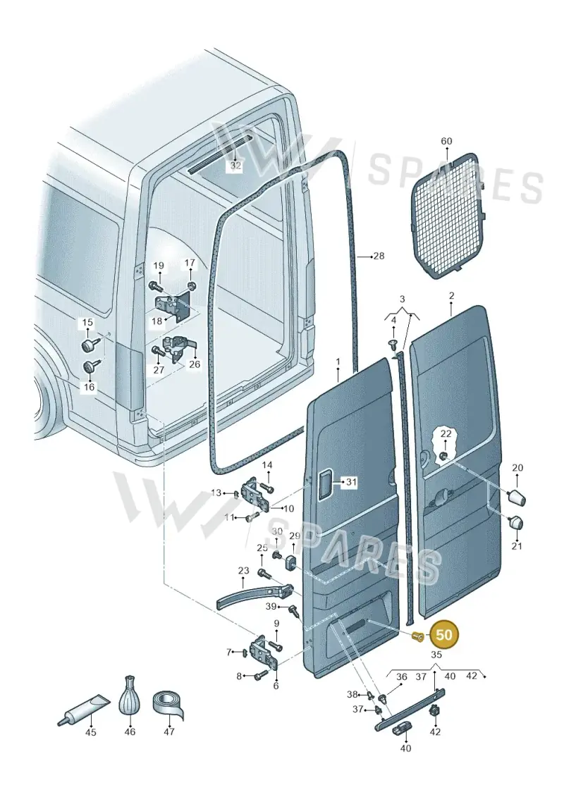 WHT007341 — Volkswagen E-Crafter 35 (2018-2024) diagram 806827500, position 50
