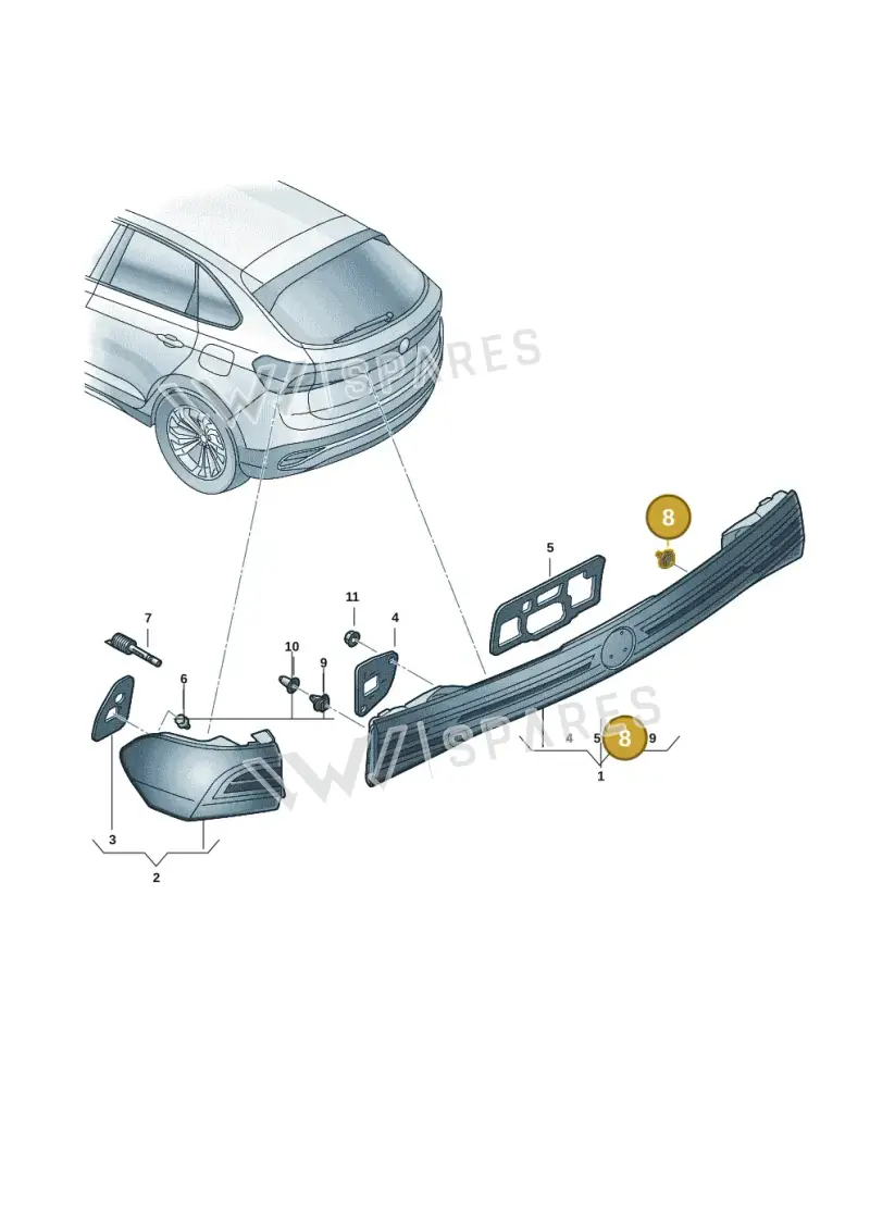 WHT007362A — Volkswagen Taigo (2021-2024) diagram 2f0945010, position 8