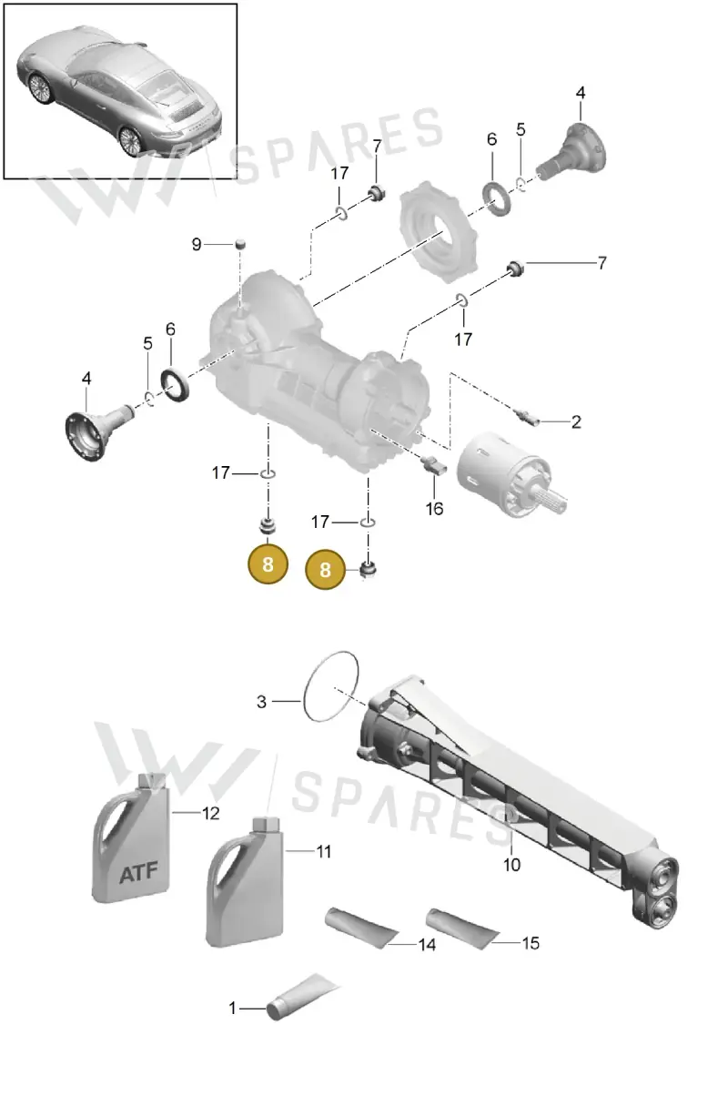 WHT007394A — Porsche 911 (2016-2019) diagram p47305005, position 8