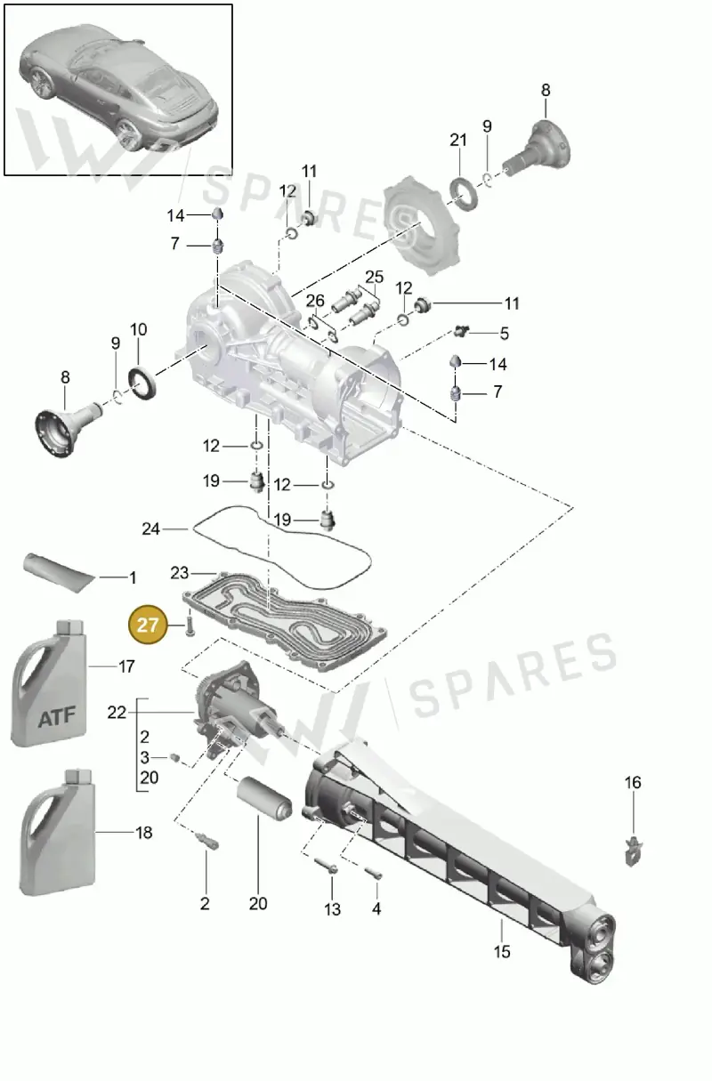 WHT007396 — Porsche 911 (2013-2020) diagram p42305015, position 27