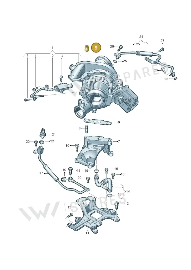 WHT007402 — Volkswagen Touareg (2017-2023) diagram 439145550, position 9