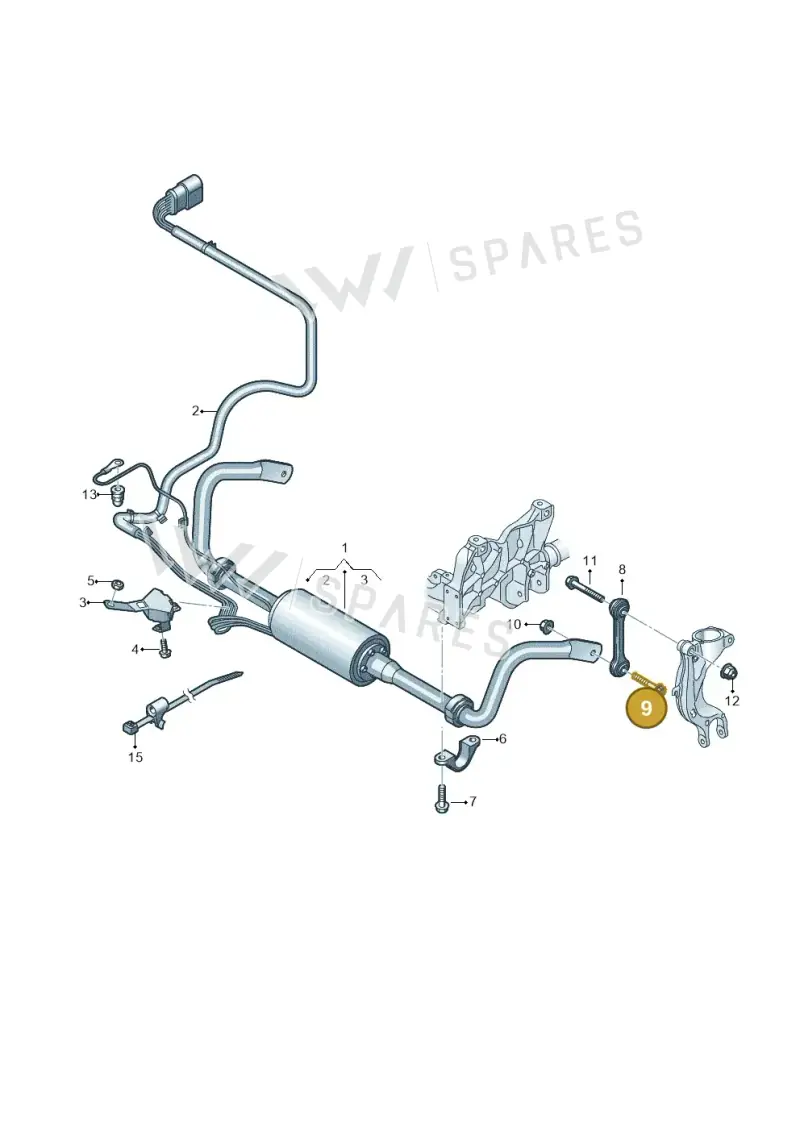 WHT007423 — Volkswagen Touareg (2017-2023) diagram 439407250, position 9