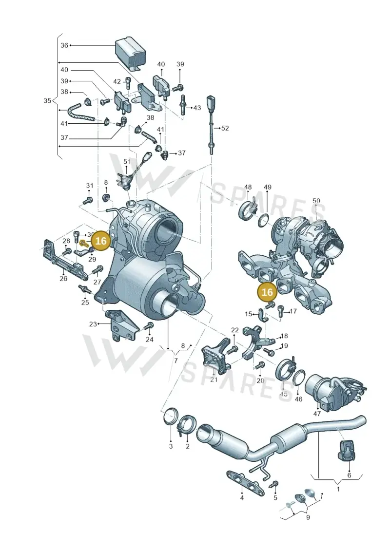 WHT007475 — Volkswagen Tiguan 2.0 4Motion (2017-2024) diagram 884253520, position 16