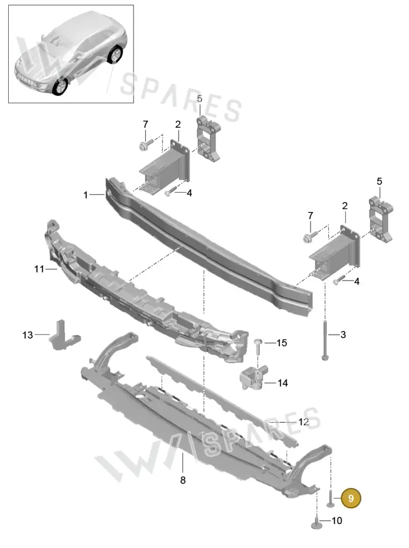 WHT007484 — Porsche Macan (2013-2018) diagram p44802007, position 9