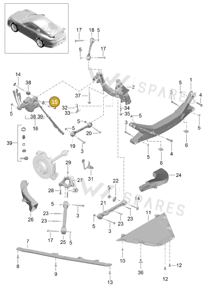 WHT007492 — Porsche 911 (2013-2020) diagram p41501001, position 15