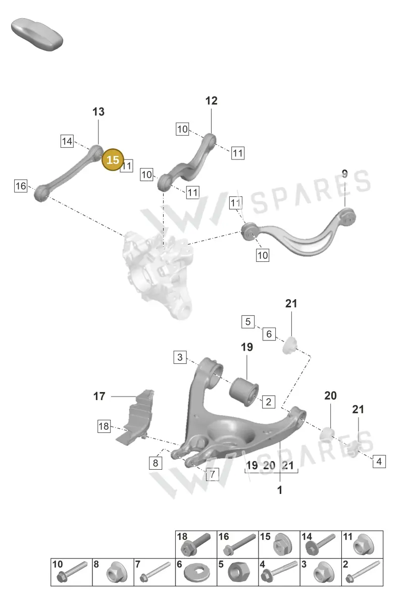 WHT007492 — Porsche Panamera (2020-2023) diagram p58501050, position 15