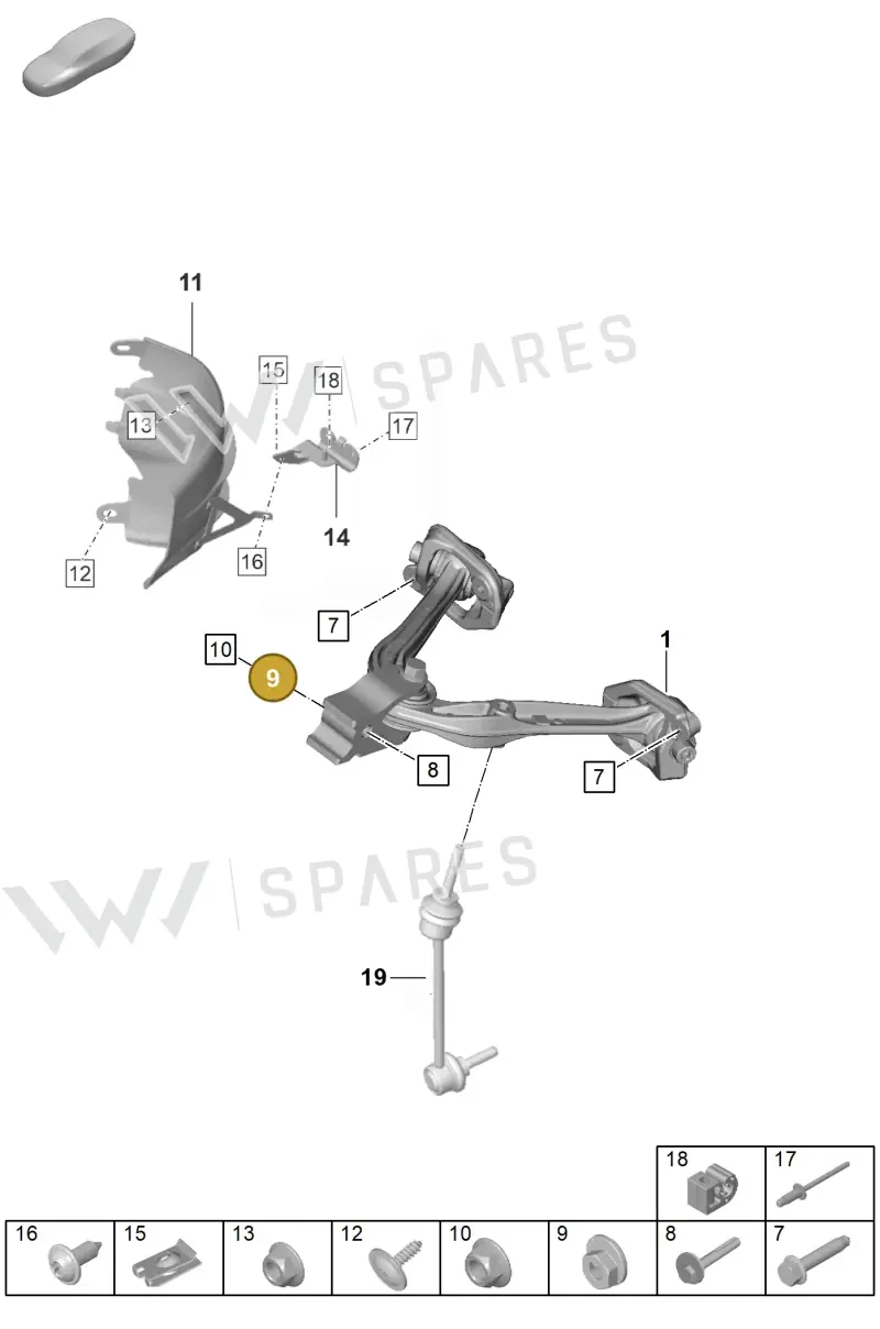WHT007492 — Porsche 911 (2021-2022) diagram p59401010, position 9