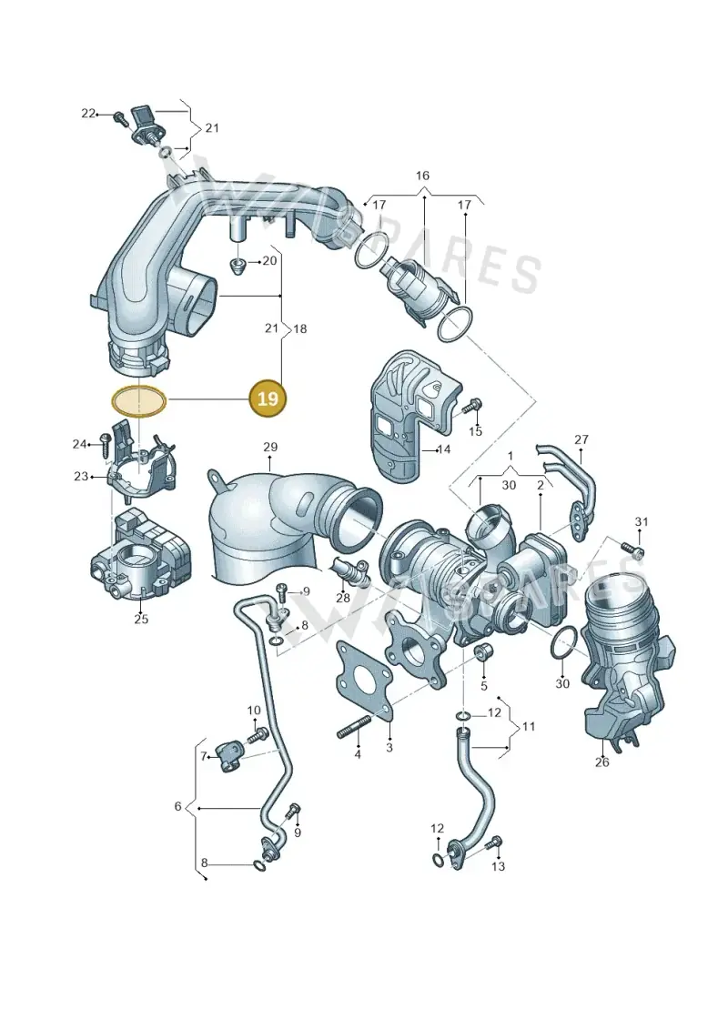 WHT007498 — Volkswagen T-Roc BlueMotion (2017-2024) diagram 773145390, position 19