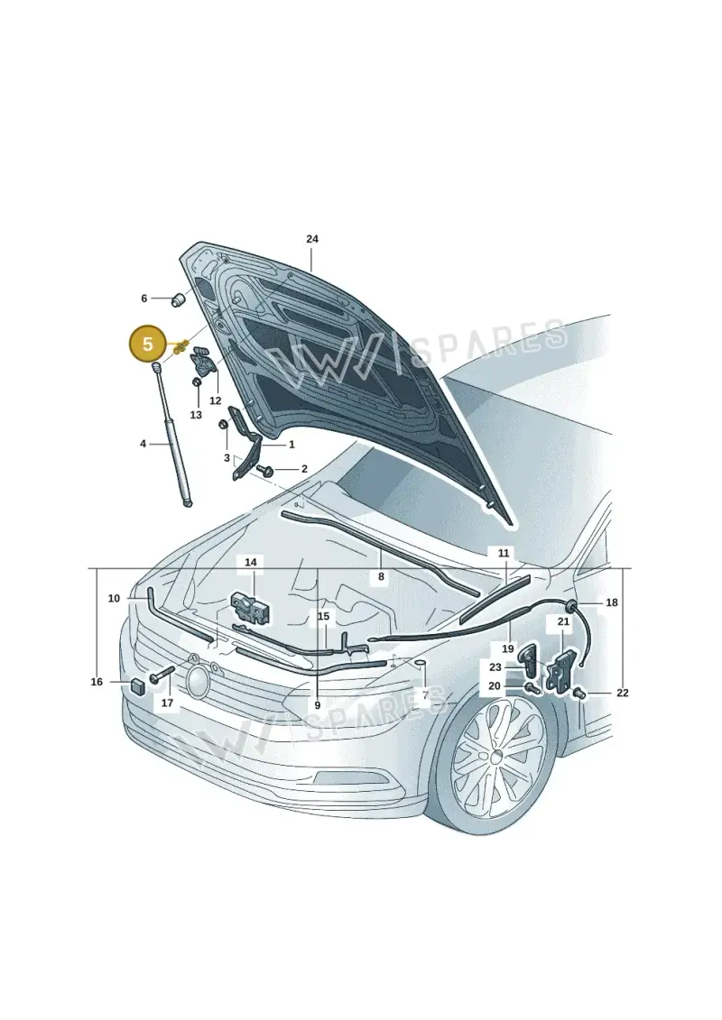 WHT007500 — Volkswagen Viloran (2021-2022) diagram 30d823000, position 5