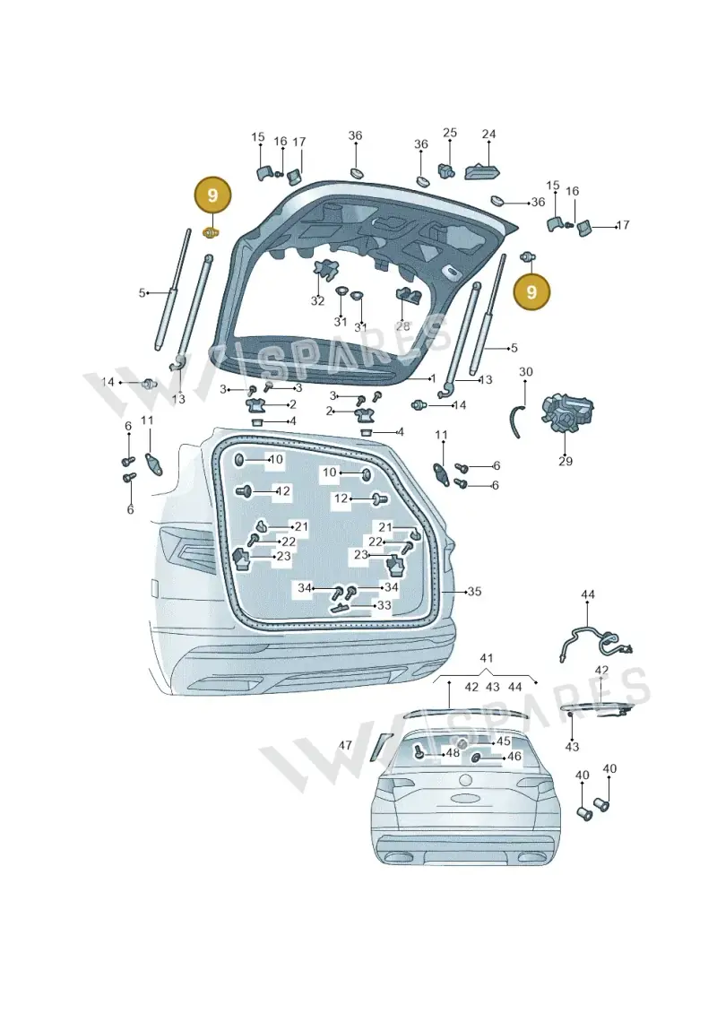 WHT007501 — Volkswagen Tharu (2018-2023) diagram 588827010, position 9