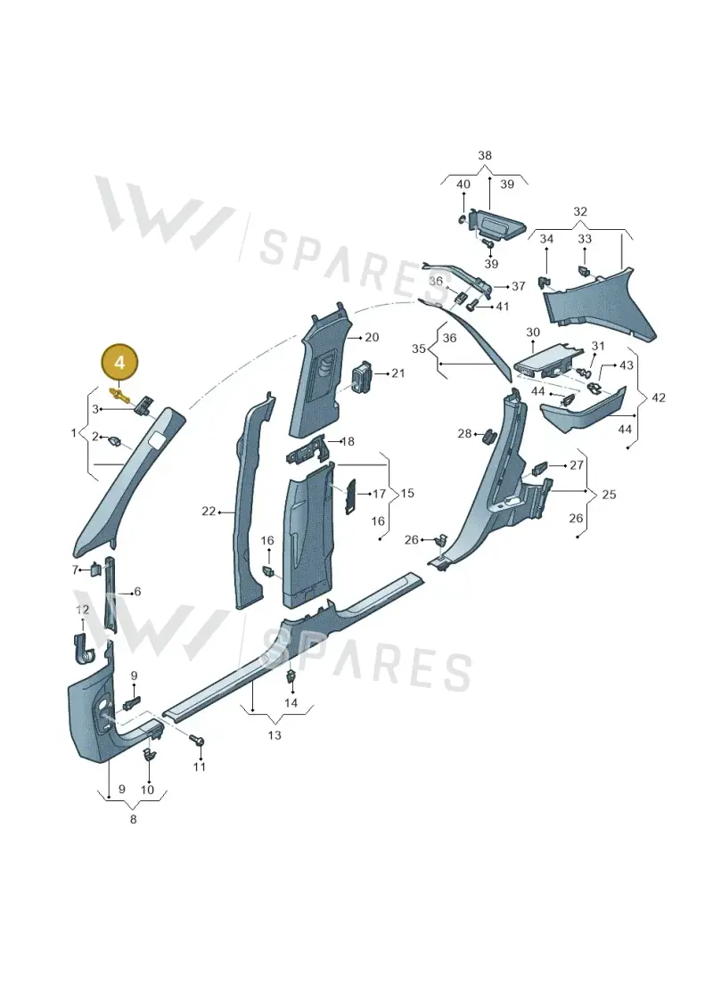 WHT007506 — Audi RS Q8 (2019-2025) diagram 429867065, position 4