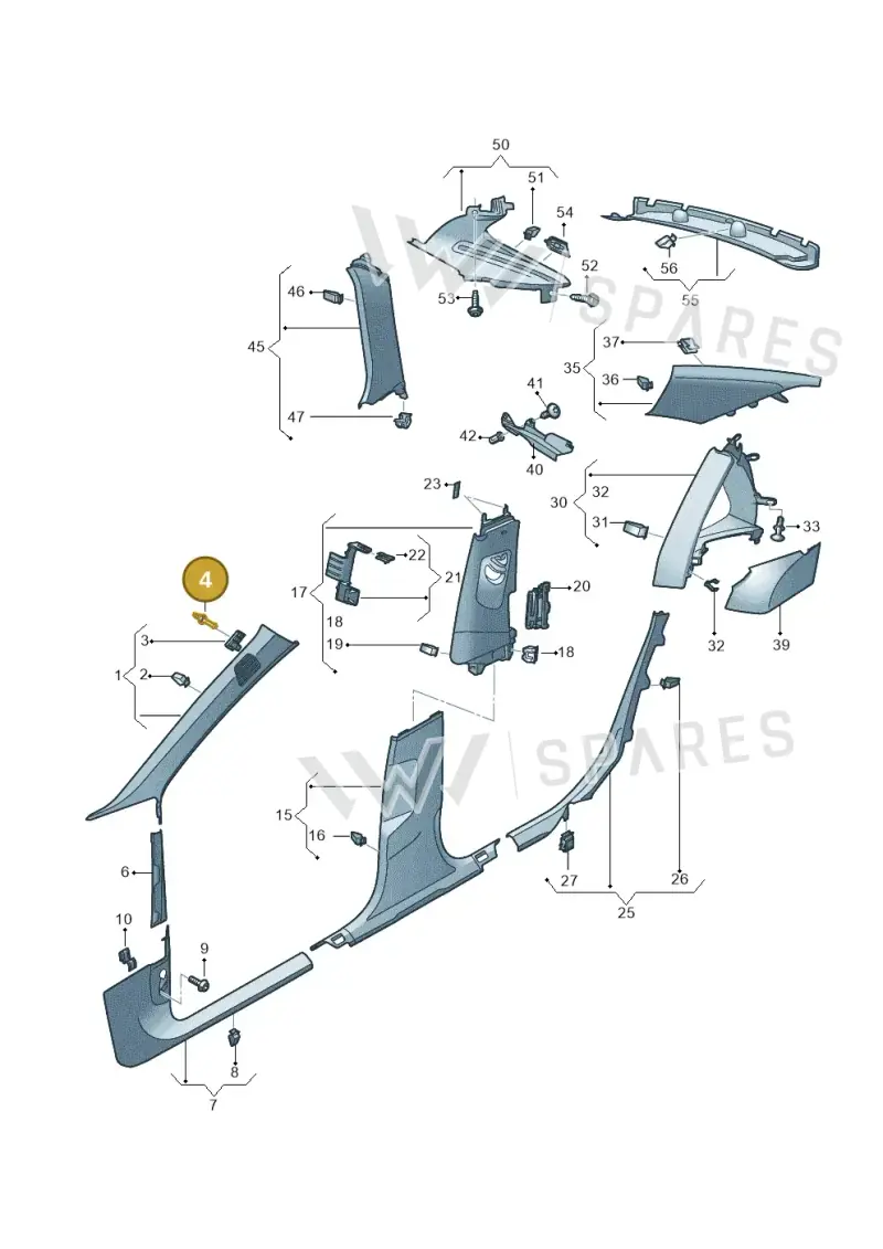 WHT007506 — Audi A6 (2018-2025) diagram 430867650, position 4