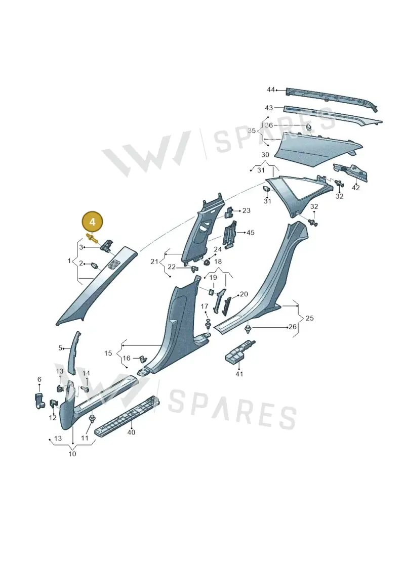 WHT007506 — Audi A8 (2017-2025) diagram 838867650, position 4