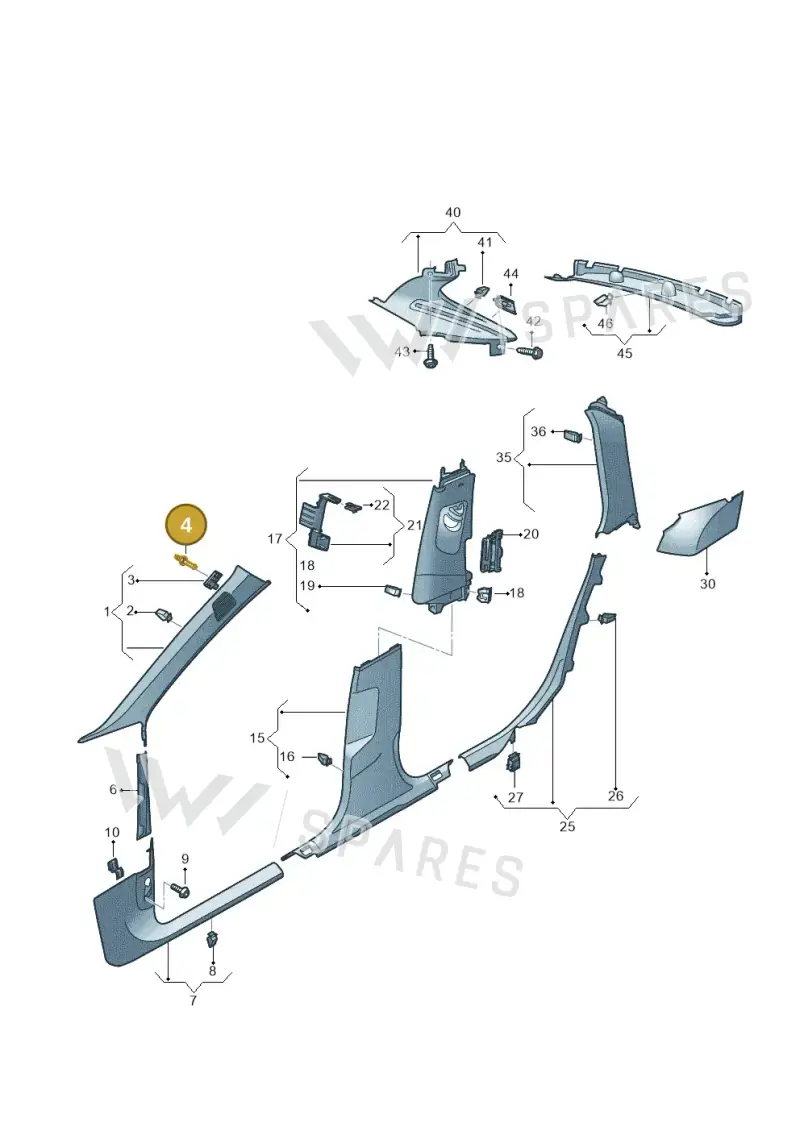 WHT007506 — Audi RS6 Avant (2019-2025) diagram 537867650, position 4