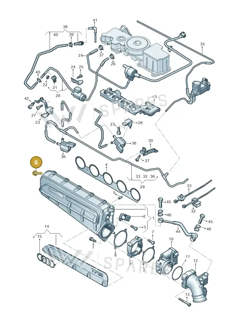 WHT007538 — Audi RS Q3 Sportback (2019-2024) diagram 898133320, position 6