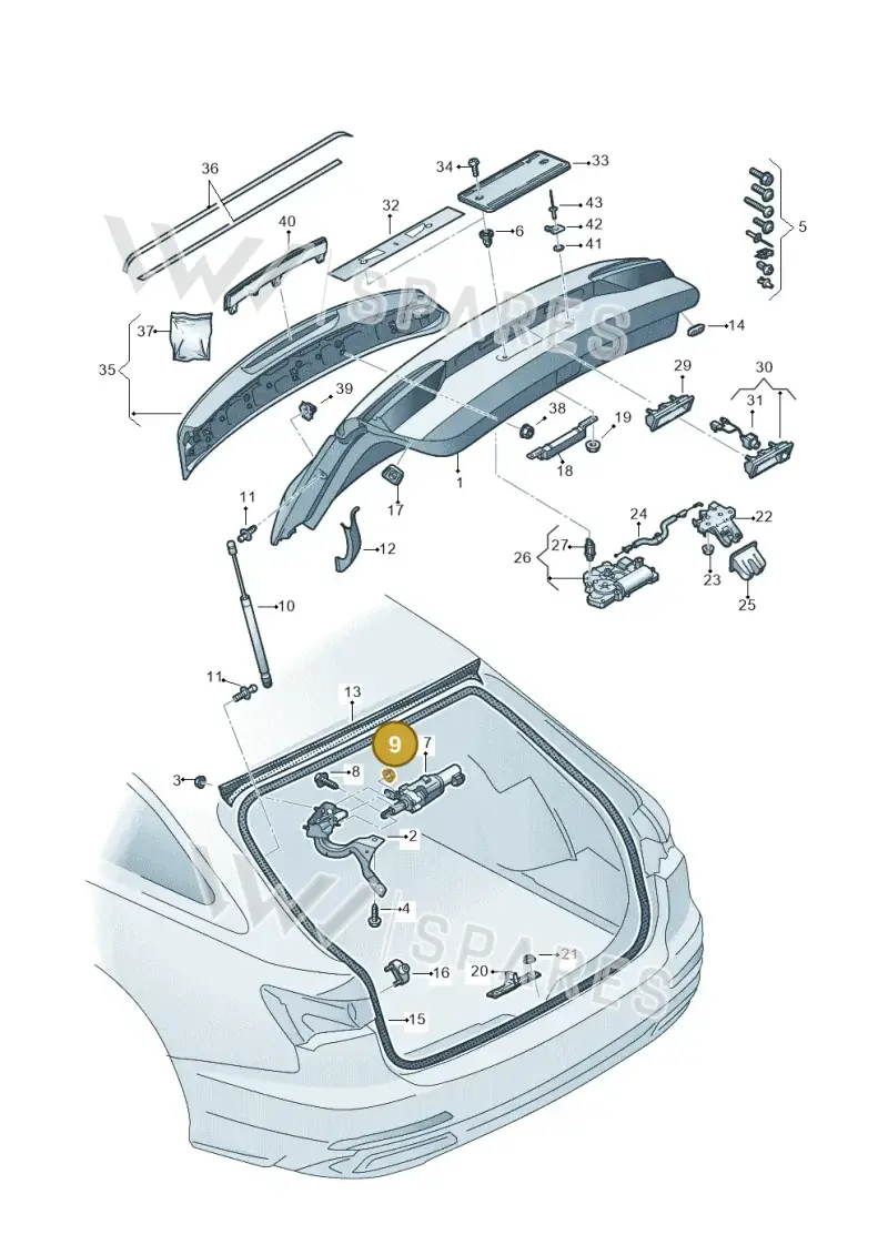 WHT007596 — Audi A6 (2018-2025) diagram 430827010, position 9
