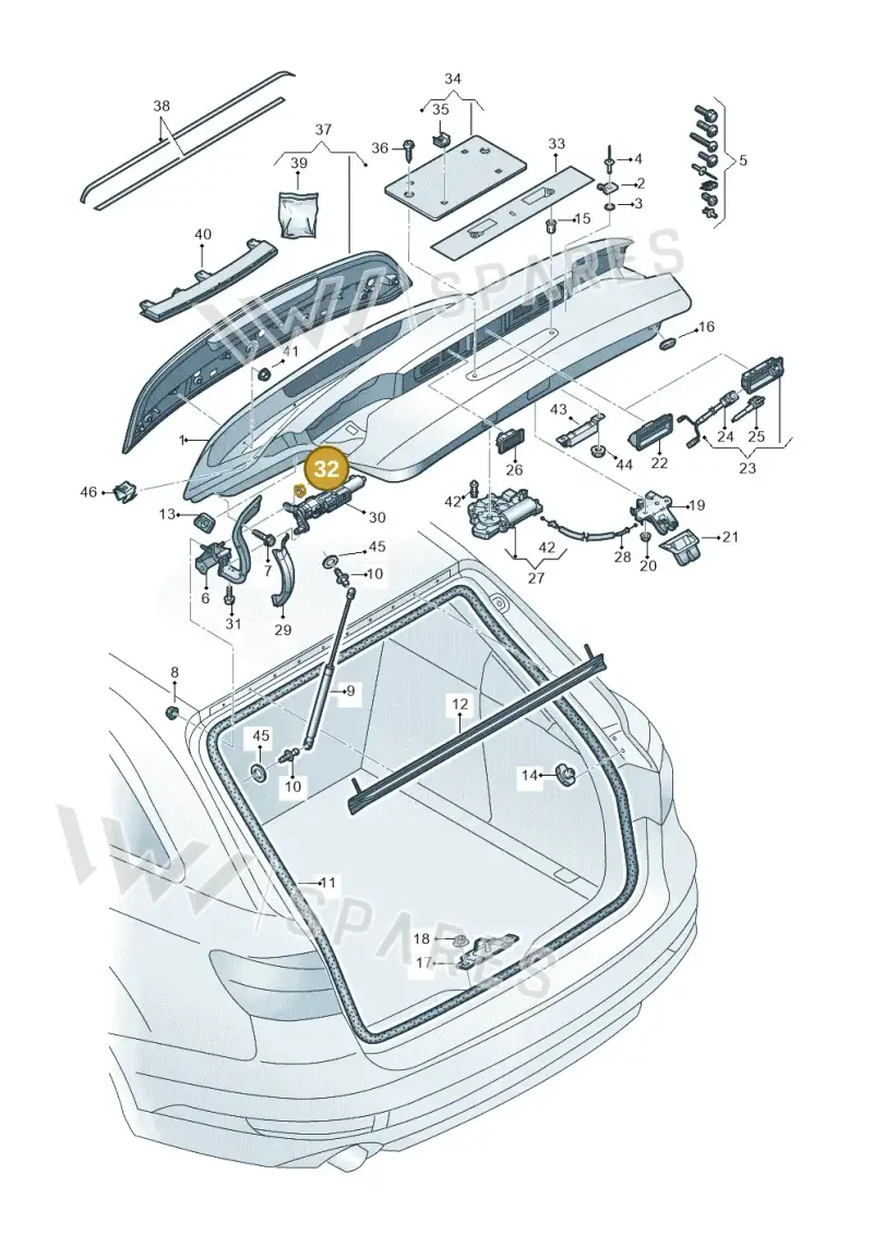 WHT007596 — Audi RS4 Avant (2017-2025) diagram 849827100, position 32