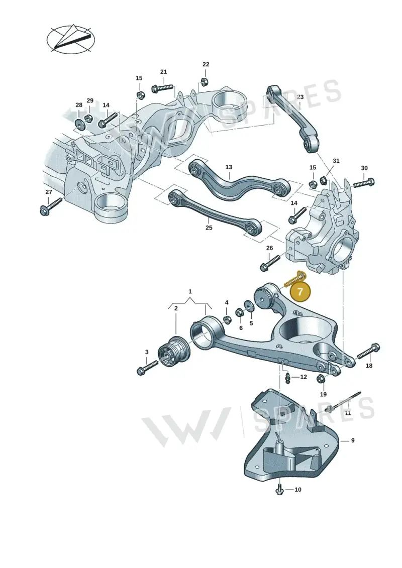 WHT007646 — Audi RS e-tron GT (2020-2025) diagram 4j1505300, position 7