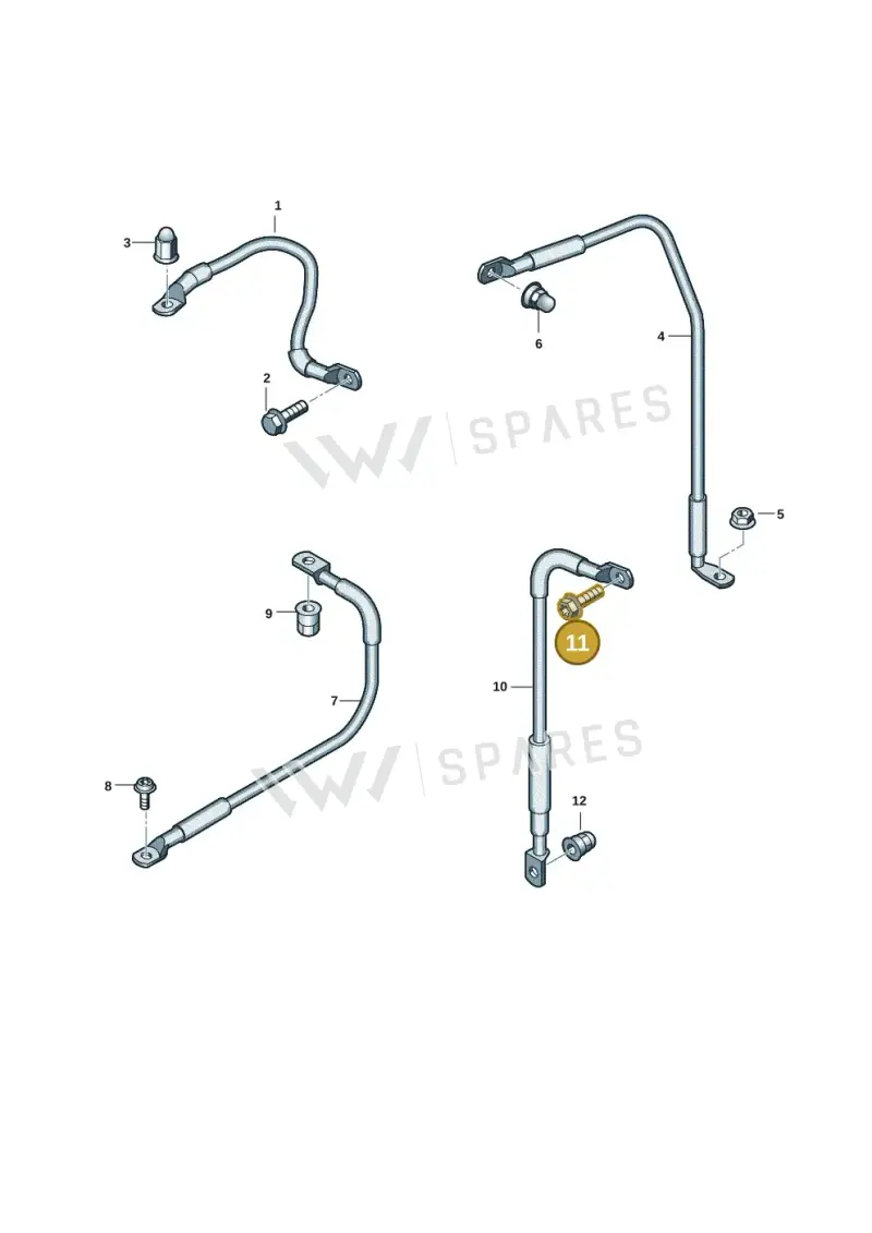 WHT007653 — Volkswagen Touareg (2017-2023) diagram 439970005, position 11