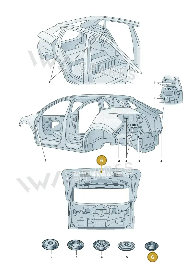 WHT007662A — Volkswagen ID.4 Pro (2020-2023) diagram 11a803038, position 6