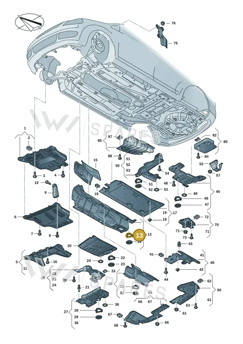 WHT007663 — Volkswagen Caddy Maxi Kombi (2020-2024) diagram 2ka825000, position 13