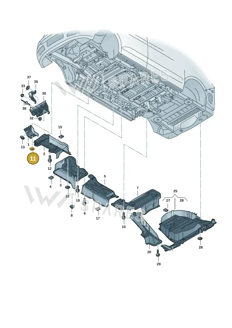 WHT007663 — Volkswagen Multivan (2021-) diagram 7la825000, position 11